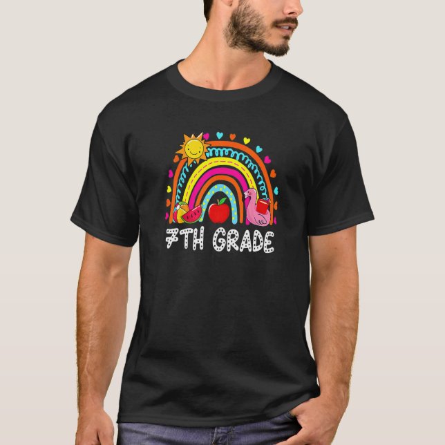 7th Grade Summer Rainbow Kids Teachers Field Day 2 T-Shirt (Front)