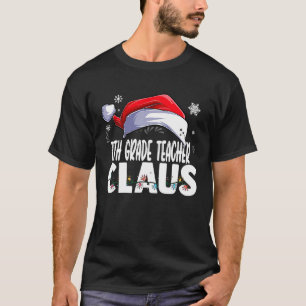 7th Grade Teacher Santa Claus Christmas Matching C T-Shirt