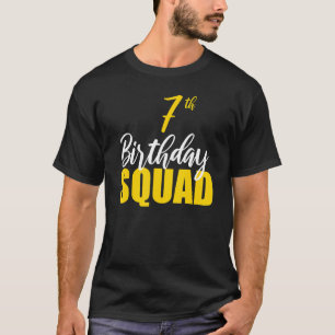 7th Happy Birthday Squad Party Bday Family Group T-Shirt