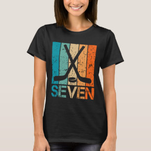 7th Hockey Birthday 7 Year Old 7yr Boys Girl Birth T-Shirt
