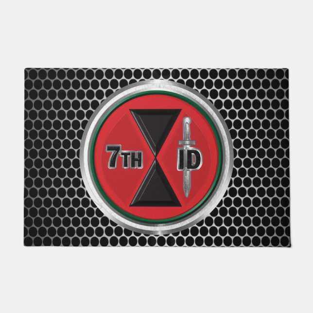 7th Infantry Division  7ID Veteran Doormat (Front)