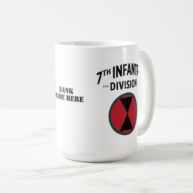 7th Infantry Division Badge Coffee Mug (Front Right)