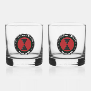 7th   Infantry Division Whiskey Glass