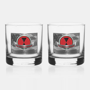 7th   Infantry Division Whiskey Glass