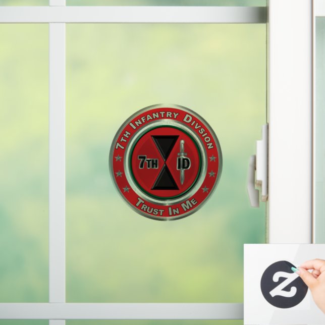 7th Infantry Division  Window Cling (Home)