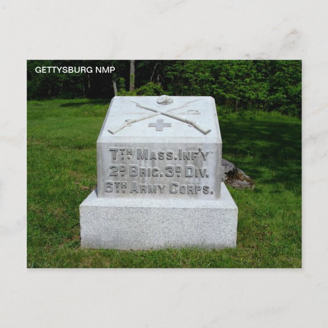 7TH MASSACHUSETTS INFANTRY POSTCARD (Front)