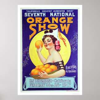 7th National Orange Show 1917 Poster