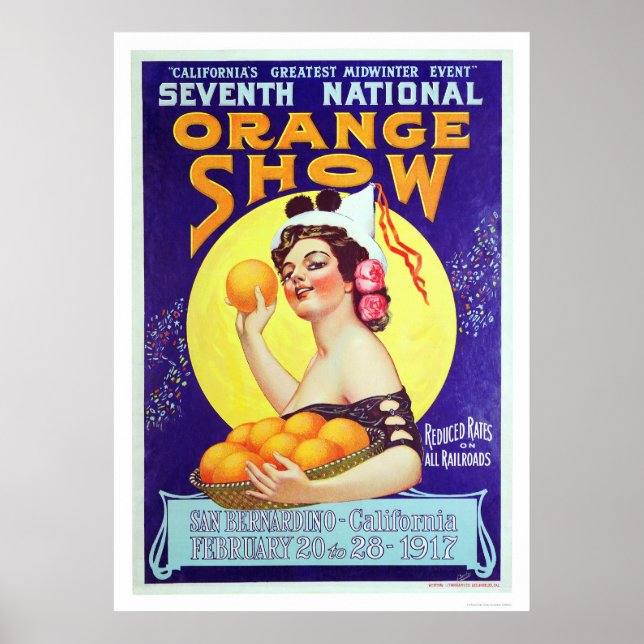 7th National Orange Show 1917 Poster (Front)