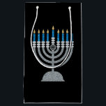 7th Night of Hanukkah Glitter Small Gift Bag<br><div class="desc">Hanukkah 2022 will begin in the evening of Sunday 18 December and ends in the evening of Monday 26 December</div>