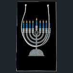 7th Night of Hanukkah Glitter Small Gift Bag<br><div class="desc">Hanukkah 2022 will begin in the evening of Sunday 18 December and ends in the evening of Monday 26 December</div>