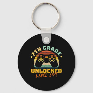 7th Seventh Grade Unlocked Level Up Game Back To S Key Ring