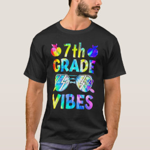 7th Seventh Grade Vibes Back To School Teacher Kid T-Shirt