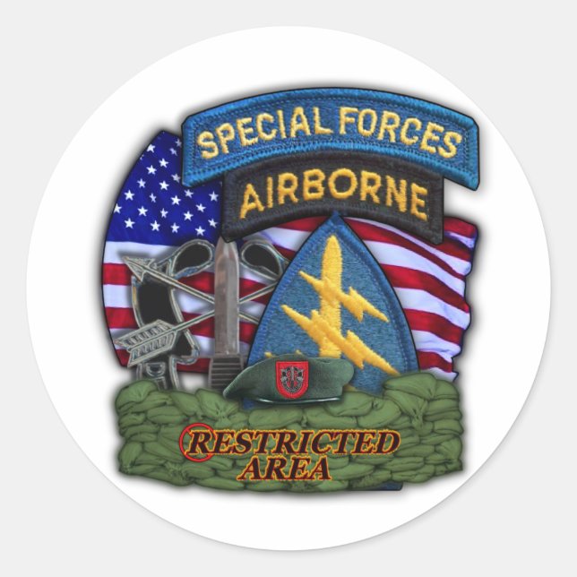 7th Special Forces Green Berets veterans Sticker (Front)