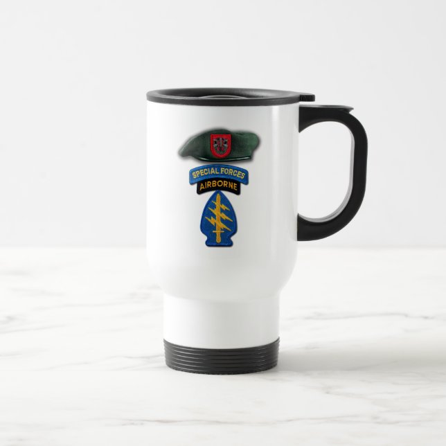 7th Special Forces Group Green Berets SFG SF Vets Travel Mug (Right)