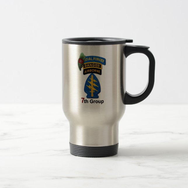 7th Special Forces Group Green Berets SFG SF Vets Travel Mug (Right)