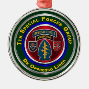 7th Special Forces Group Keepsake Christmas Metal Tree Decoration