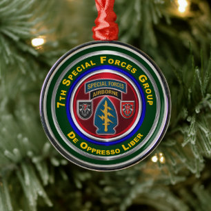 7th Special Forces Group Keepsake Christmas Metal Tree Decoration