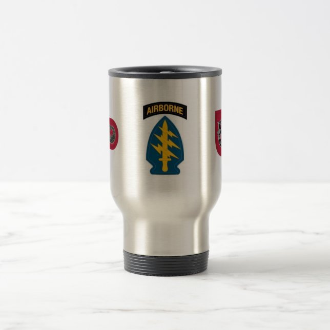 7TH SPECIAL FORCES GROUP TRAVEL MUG (Center)