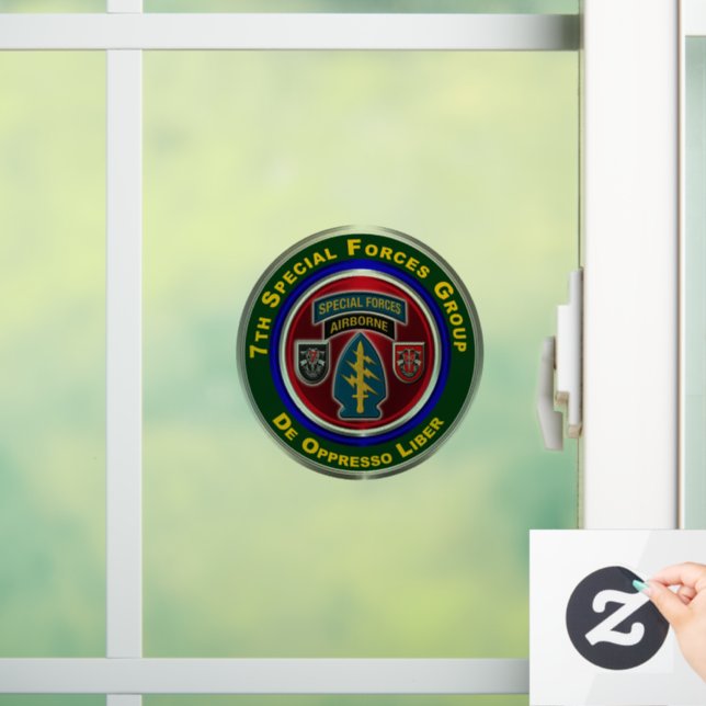7th Special Forces Group  Window Cling (Home)