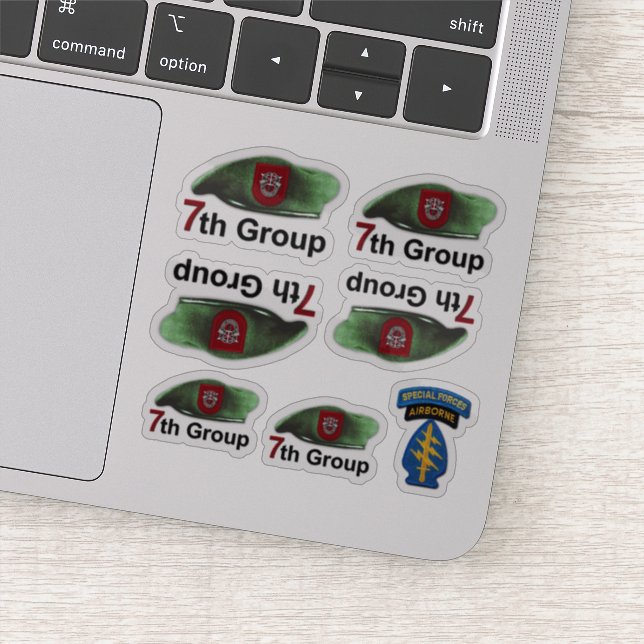 7th Special Forces SFGA SFG Green Berets Contour (Detail)