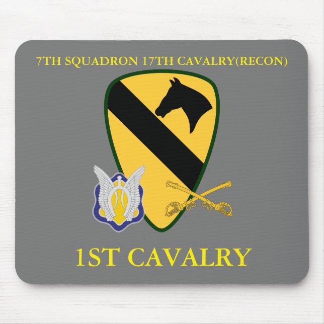 7TH SQUADRON 17TH CAVALRY(RECON) 1ST CAVALRY  MOUSE MAT (Front)