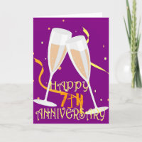 7th wedding anniversary champagne celebration