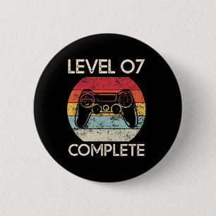 7th Wedding Anniversary Couples Husbynd Gamer Funn 6 Cm Round Badge
