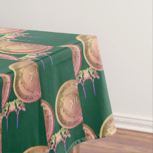 7th Wedding Anniversary Fresia MedallionTablecloth Tablecloth