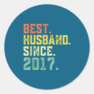 7th Wedding Anniversary Husband Since Classic Round Sticker