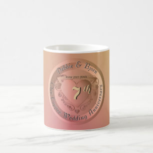 7th Wedding Anniversary Medallion Coffee Mug