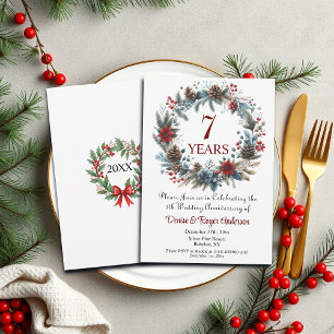 7th Wedding Anniversary Winter Invitation