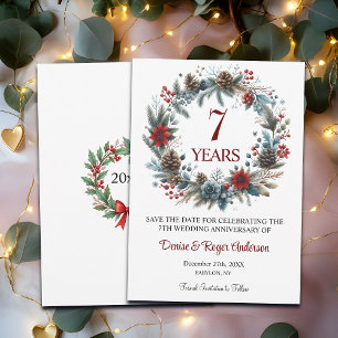 7th Wedding Anniversary Winter Save The Date