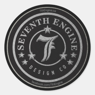 7thEngine Classic Shield Classic Round Sticker