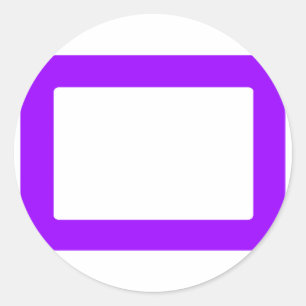 7X5 Card with Round Inside Conors Transp Purple Classic Round Sticker