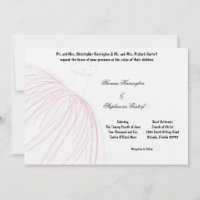 7x5 Light Pink Dress Wedding Invitation