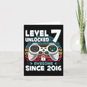 7yr Bday Son Boy Funny Gamer 7th 7 Year Old Birthd Card