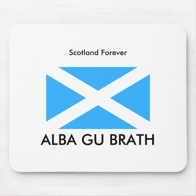 800px-Flag_of_Scotland_%28traditional%29, ALBA ... Mouse Mat (Front)