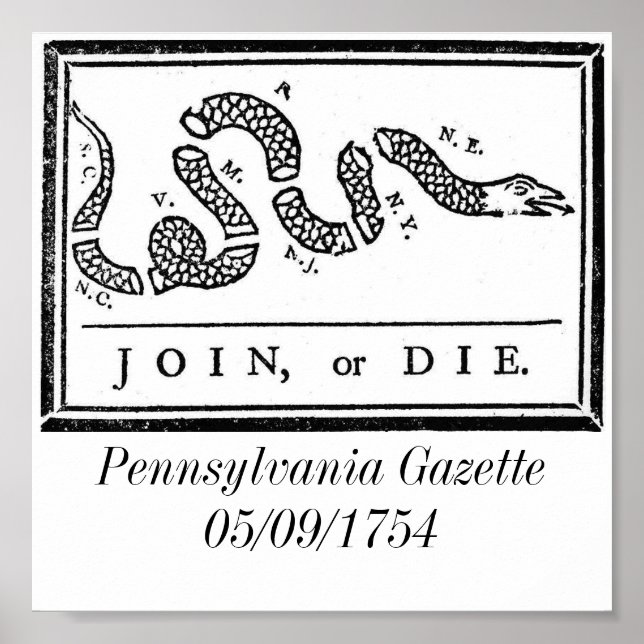 800px-Joinordie (800 x 554), Pennsylvania Gazet... Poster (Front)