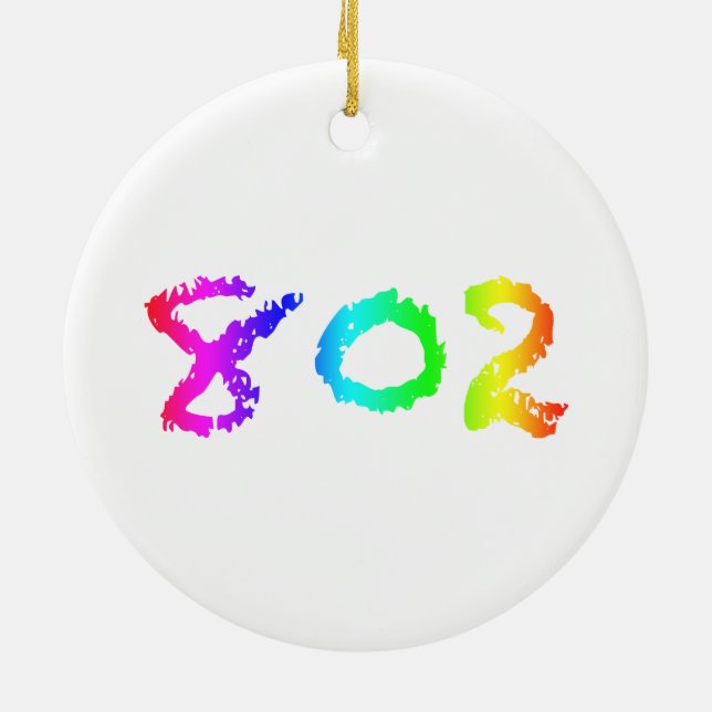 802 CERAMIC TREE DECORATION (Back)