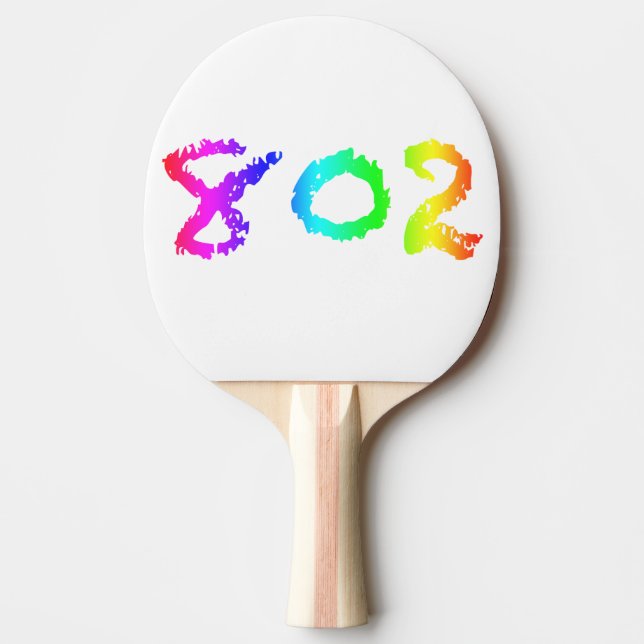 802 Ping Pong Paddle, Red Rubber Back Ping Pong Paddle (Front)