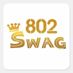 802 Vermont Swag Square Sticker