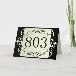 803 Area Code Card