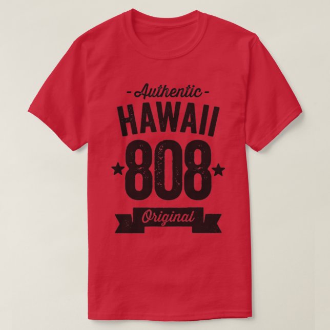 808 Hawaii Area Code Authentic TShirt (Design Front)