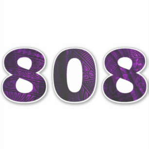 808 Hawaii Tribal Blk Purple
