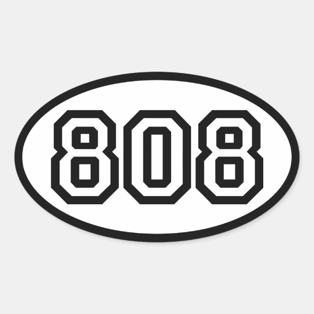 808 OVAL STICKER (Front)