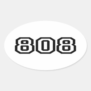 808 OVAL STICKER
