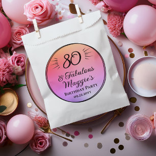 80 and Fabulous 80th Birthday Party  Favour Bags