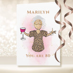 80 and Fabulous African American 80th Birthday  Card<br><div class="desc">Is that fabulous person turning 80 (or any age) and doesn't seem to get any older?  Let her know she is still fabulous with this card that you can personalise for name and age</div>