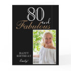 80 and Fabulous Elegant Black 80th Birthday Photo