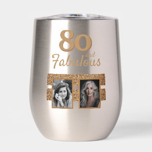80 and Fabulous Gold Glitter 2 Photo 80th Birthday